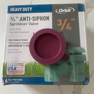 New Orbit 3/4” anti siphon sprinkler valve